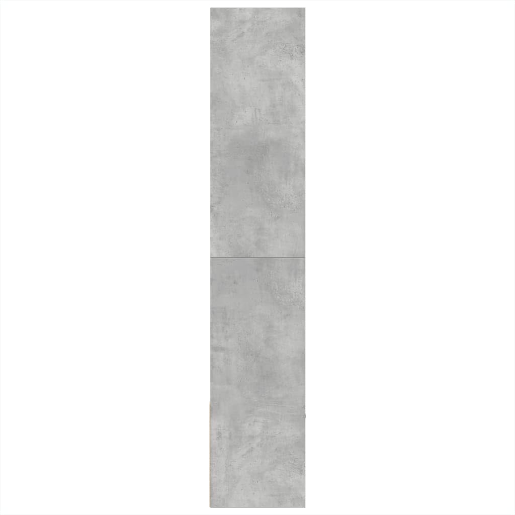Regał na książki, szary betonowy, 100 x 36 x 189 cm, materiał drewnopochodny, uniwersalny organizer do przechowywania książek, dekoracji, akt, może być używany jako ścianka działowa