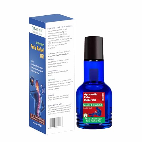 Image of Devkund Pain Relief Oil - Ayurvedic Herbal Oil for Knee, Back & Joint Pain Relief, Muscle Stiffness & Inflammation Support, 100% Natural Pain Care for Men & Women