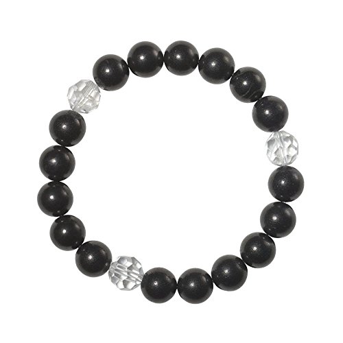 Stretcharmband Schungit & 3 Bergkristall, facettiert 8mm Cover