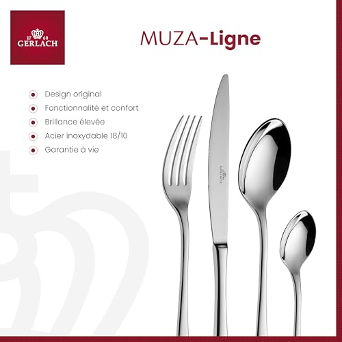 Gerlach 1760 Couverts de Table Muza 24 Pièces Pour 6 Personnes Inox – vue 2