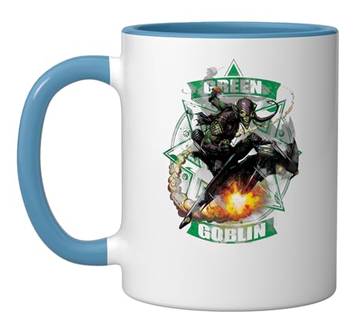 Taza cerámica Marvel Green Goblin Glider Pumpkin Bomb azul/blanca miniatura 1