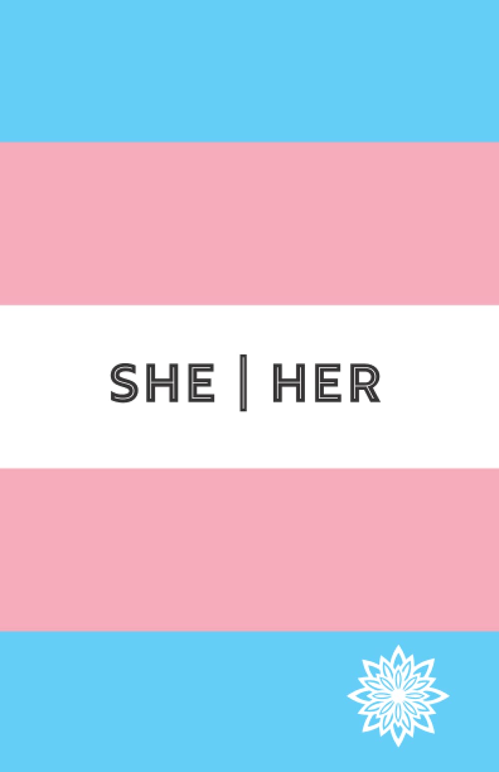 She Her Transgender Pride Flag Notebook