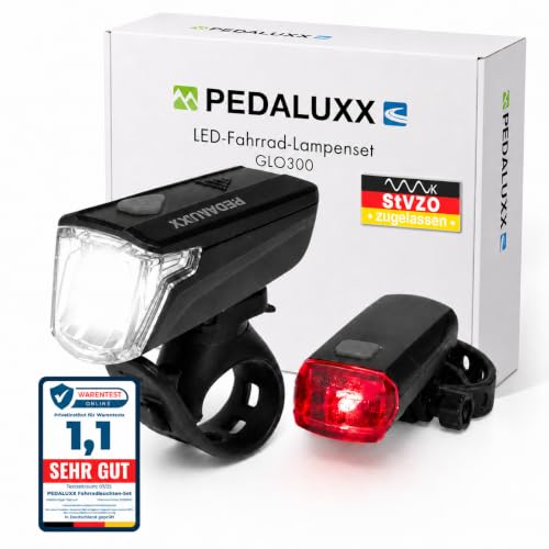 LED Fahrradleuchten-Set I StVZO zugelassen für Deine Sicherheit I Fahrradlampe I helles...