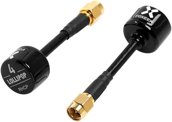2pcs FOXEER FPV Antenna Lollipop 4 Updated Version 5.8GHz RHCP 2.6Dbi SMA for FPV Racing Drone Fatshark Goggles TX/RX