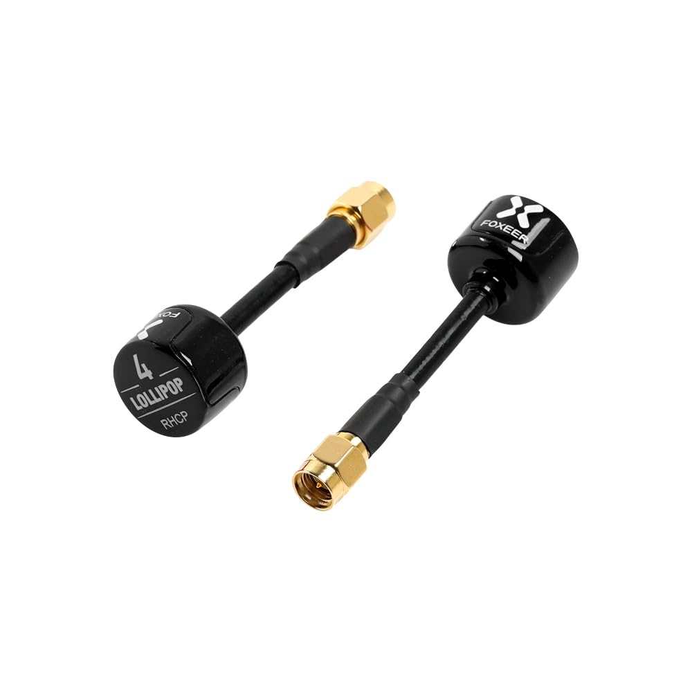 2pcs FOXEER FPV Antenna Lollipop 4 Versione aggiornata 5.8GHz RHCP 2.6Dbi SMA per FPV Racing Drone Fatshark Goggles TX/RX