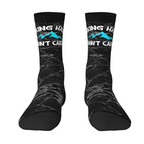 Hiking Hair Don'T Care Unisex Cushion Crew Sock Soft Casual Mid-Calf Socks