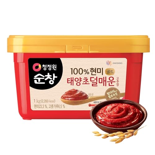 O’Food Gochujang – Korean Red Chili Paste [Mild | 2.2 lb (1kg) ] Spicy & Sweet Savory Fermented Sauce | Gluten-Free | No Corn Syrup | Great for Bibimbap, Marinades, Stews & BBQ