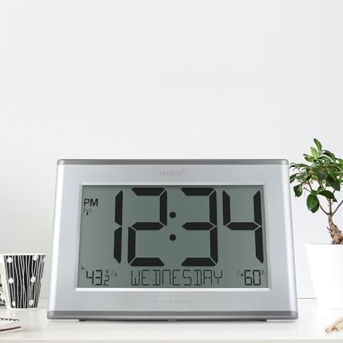 Horloge atomique extra large avec température extérieure précise - 6