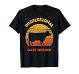 Cool saying "Professional Gate Opener" cow tee