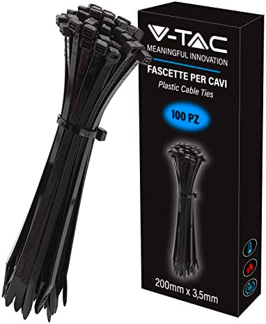 TR Ties Lot D’attaches Câbles En Plastique Extra-larges Noir