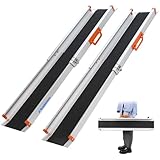 Ruedamann 6FT Adjustable Wheelchair Ramp with Handle, 8.3' Wider Telescoping Portable...