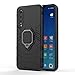LuluMain Compatible with Xiaomi Mi 9 SE Case, Metal Ring Grip Kickstand Shockproof Hard Bumper (Works with Magnetic Car Mount) Dual Layer Rugged Cover for Xiaomi Mi9 SE (Black)