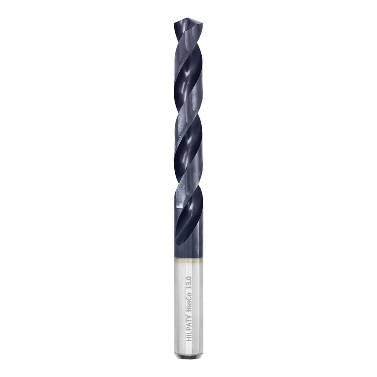 Hilpaty Cobalt Drill Bits 13mm x 1pc M35 HSS Drill Bit for Metal, AlTiN Coating, Standard DIN 338 (13mm x 151mm x 1pc)