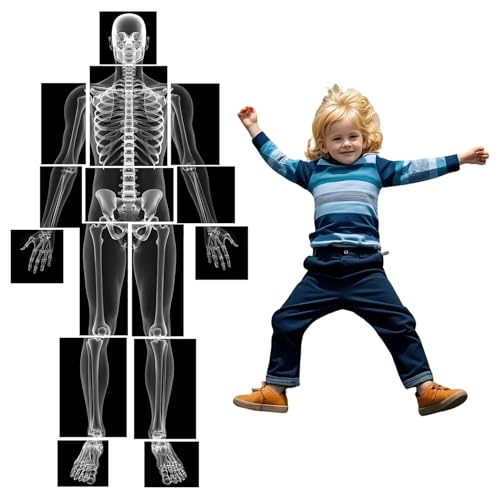 X-ray Film Learning Set for Kids, 15 Pieces, Human Body Educational Kit, Light Table Materials, Montessori & Reggio-Inspired