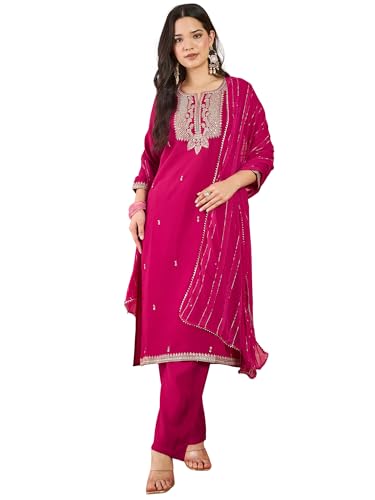 Kurta pour femme fuchsia idéal pour vos célébrations et soirées