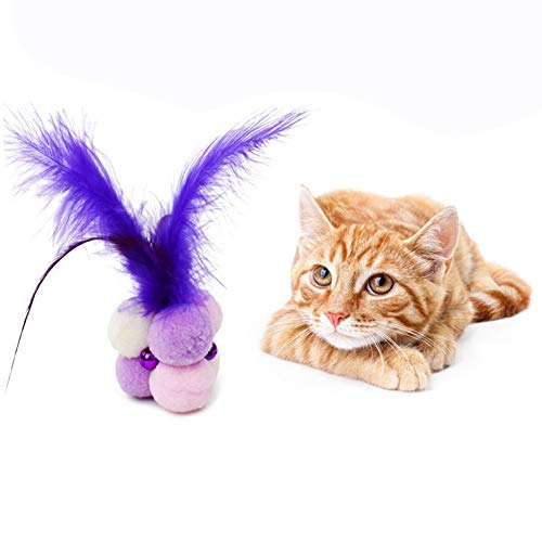 handfly Brinquedo de gatinho gato de estimação Brinquedos de bola de gato Brinquedos de pena de gato