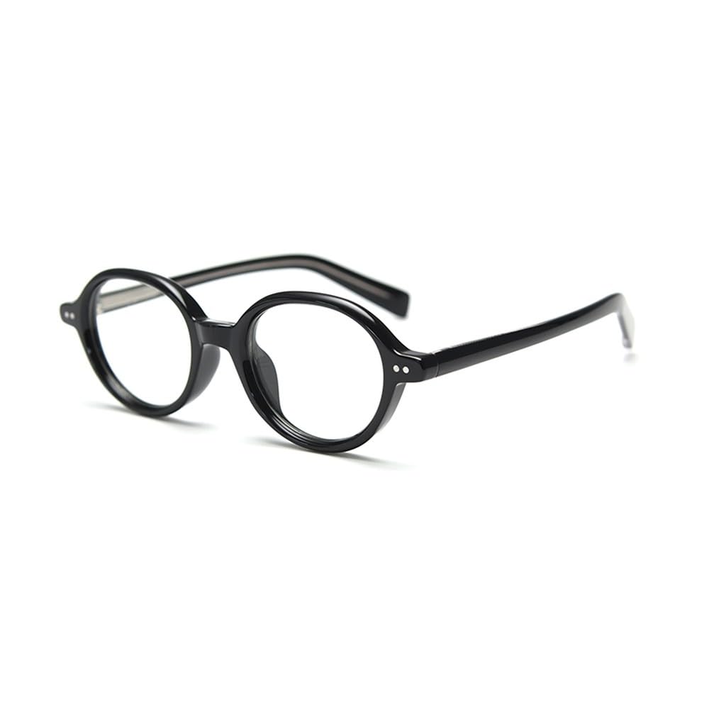 zielono-brązowe owalne okulary z oprawką dla mężczyzn w stylu retro octanowe okrągłe okulary vintage dla kobiet przezroczyste soczewki prezenty