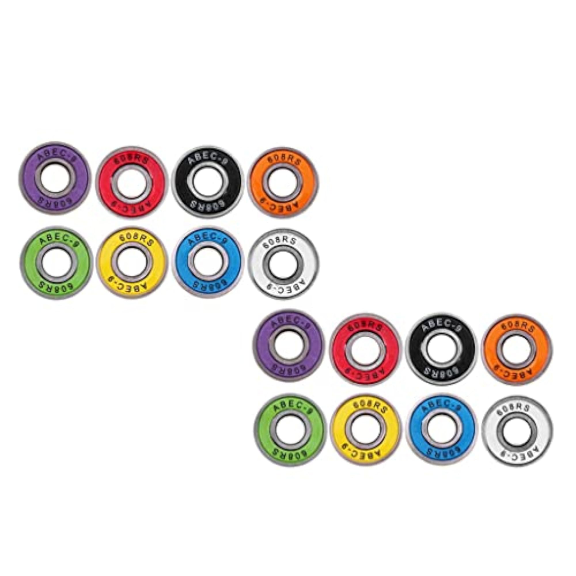 16pcs Frictionless ABEC 9 Skateboard Roller Skate Bearings