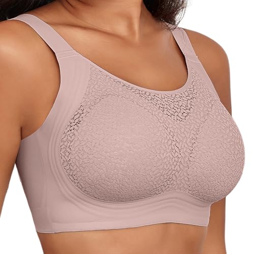 Image of Xcutting Lace Women's Seamless No Underwire Bra Soft Wireless Comfort Bralettes Full Coverage Bralette Everyday T-Shirt Bra