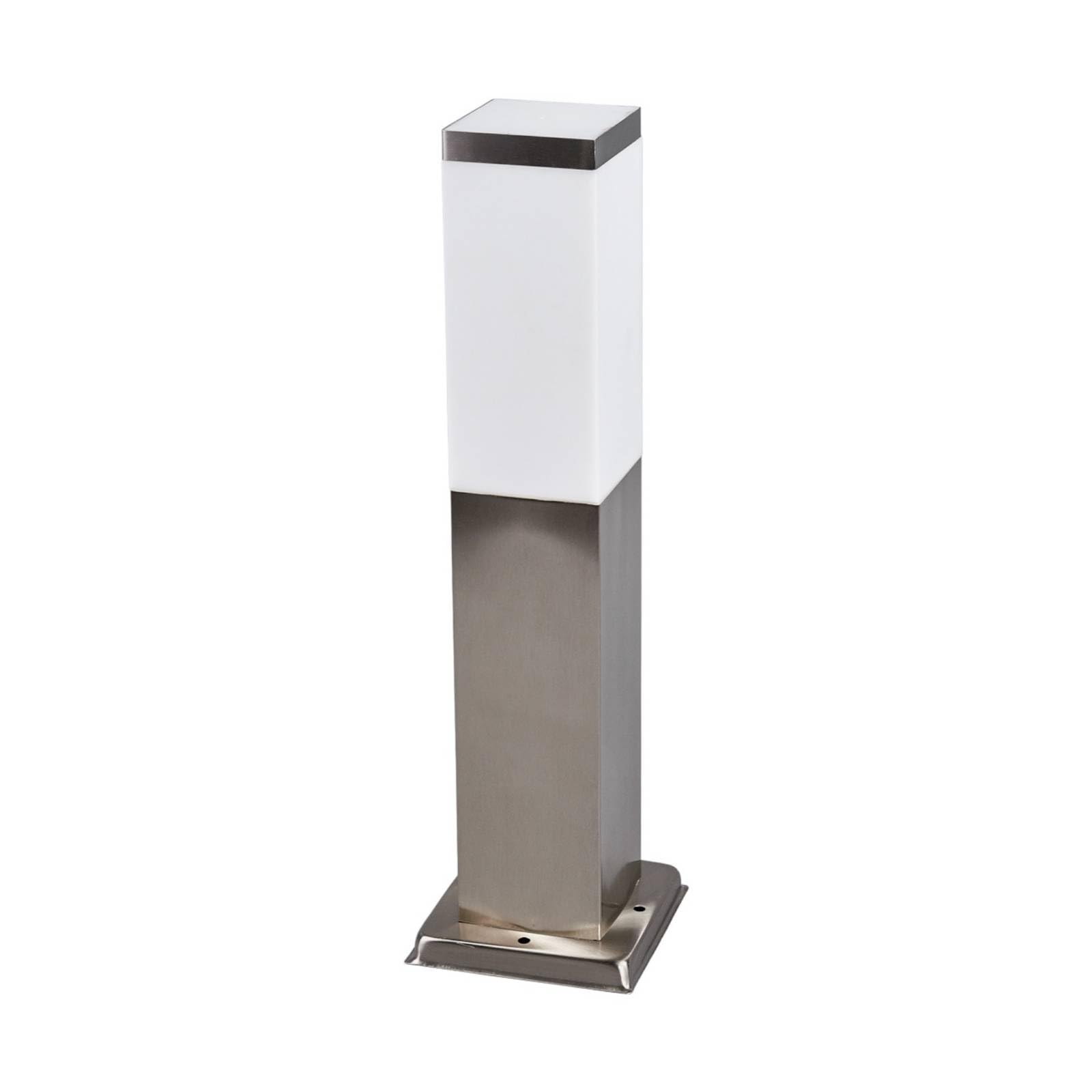 Lindby Stainless Steel, White Outdoor Lights Lorian Dimmable (Modern) In Silver Made Of Stainless Steel (1 Light Source, E27) From Pillar Garden Path Bollard Lamp
