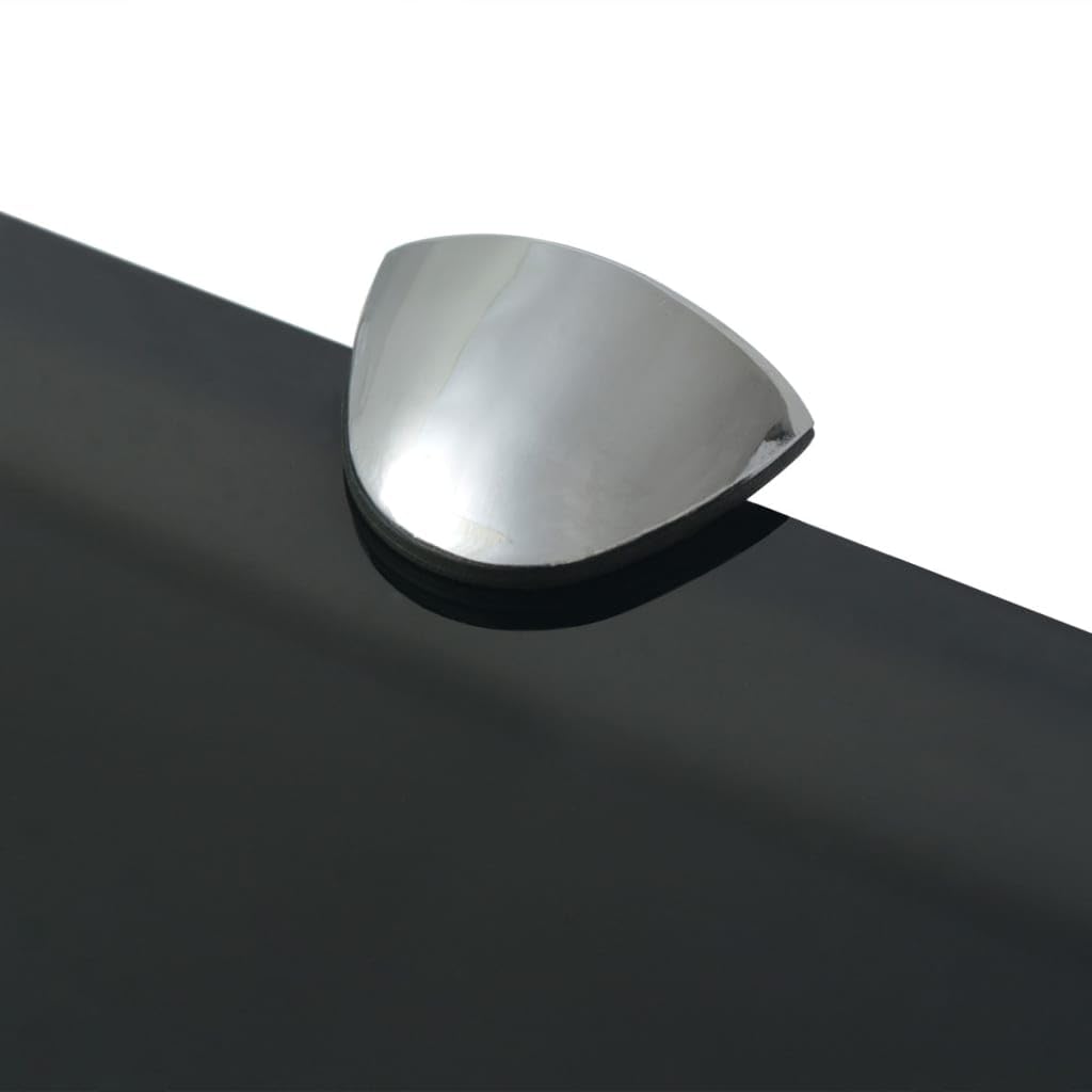 Estantería flotante de cristal 100 x 20 cm, 8 mm de grosor, color negro, cristal de seguridad templado, estantería de pared para salón, baño, dormitorio, capacidad de carga de 15 kg