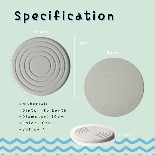 Skylarlife Absorbent Diatomite Coaster for Drinks and Plants Fast Water Absorption in Seconds - Image 3