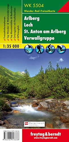 WK 5504 Arlberg - Lech - St. Anton am Arlberg - Verwallgruppe, Wanderkarte 1:35.000 (freytag & berndt Wander-Rad-Freizeitkarten)