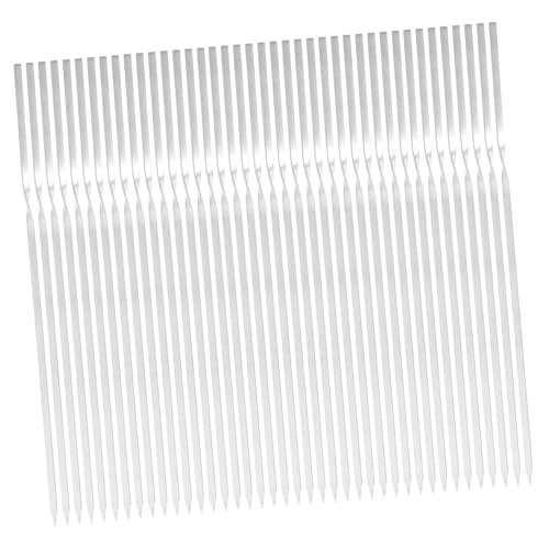 MERRYHAPY Spiedini Riutilizzabili in Acciaio Resistente Per Barbecue Bastoncini Larghi Per Grigliate Accessori Per Resistenti e Duraturi