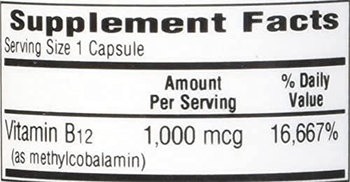 Vitamin B12 Methylcobalamin Methyl Cobalamin Dietary Supplement For Red Blood Cell Formation Dna Synthesis Cardiovascular Health Homocysteine Metabolism Cognitive Function Restful Sleep - 100 Capsules #TOP4