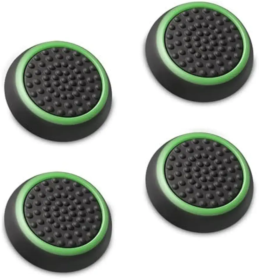 Kit 4 Grip (2 Pares) Cores Protetor Analógico Silicone Controle Joystick Polegar Compatível Com PS4 PS5 Xbox Nintedo Switch Desempenho (4GRIP-VERDE)