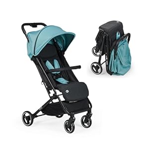 MS Silla de Paseo Keo – Silla De Paseo Bebé, Ultraligera y Compacta – Hasta 22 Kg, Capota Extensible y plegado tipo libro Azul