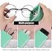 MoKo Squeeze Top Glasses Pouch (2 Pack), Portable Leather Soft Sunglasses Case Anti-Scratch Eyeglasses Bag Goggles Sleeve with Cleaning Cloth for Women Men, Pink + Mint Green