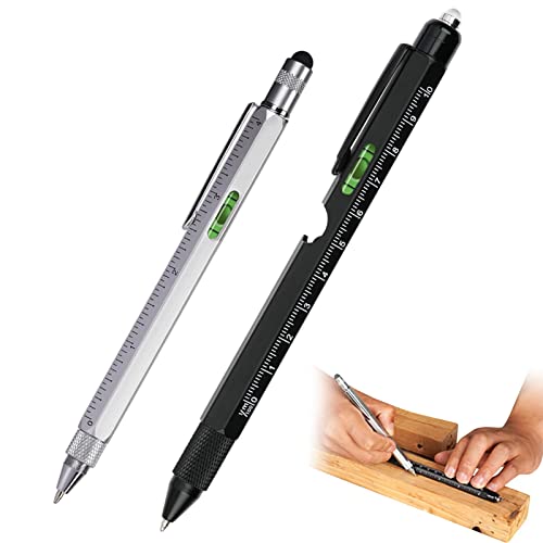 5 Pcs Multiverktygspenna - Multifunktionell Penna 2ST Multi Purpose Penna,Farsdagspresenter Coola unika verktygsprylar Födelsedagsjulklappar för män an