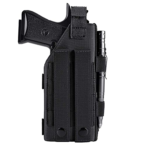 Frtkk Tactical Pistol Holster For Left Hand & Universal Double Pistol Mag Pouch #TOP1
