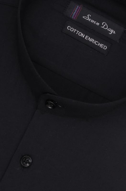 7-DAYS Black Chinese Collar Shirts for Men - Mandarin Collar Shirt for Men - Stand Collar Formal Shirts for Men - Regular Fit, Collarless, Solid Shirt - Size 40 L, Gents Plain Full Sleeve Shirt offers donot miss 4 7-DAYS Black Chinese Collar Shirts for Men - Mandarin Collar Shirt for Men - Stand Collar Formal Shirts for Men - Regular Fit, Collarless, Solid Shirt - Size 40 L, Gents Plain Full Sleeve Shirt offers donot miss
