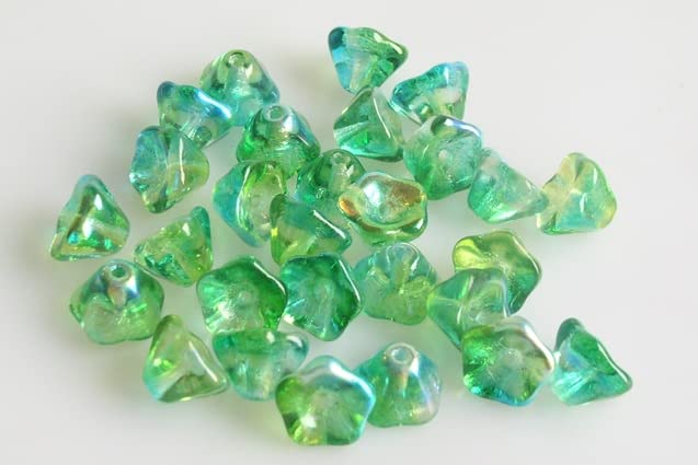 30pcs Bell Flower Beads 6 x 8 mm, Crystal 48110 (30-48110), Bohemia Crystal Glass, Czechia 11100240