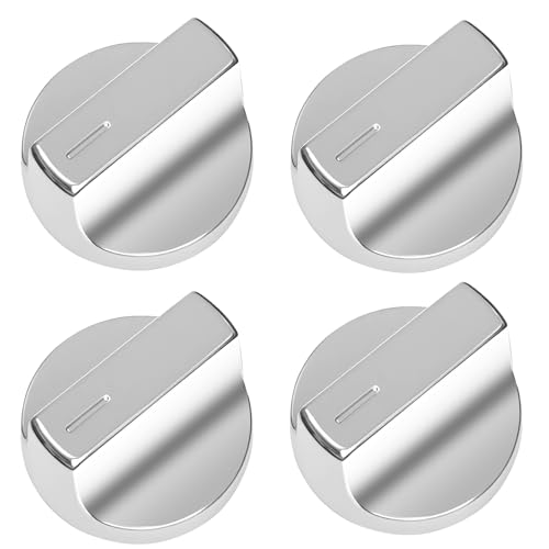4 Pack Enhanced W11517331 Stove Knob Fit for Whirlpool Electric Range Oven Knobs Replacements W10850027, W11117415, W11458840. Compatible WFE745H0FH0,WFE745H0FS0,WFE770H0FZ0,YWEE515S0LS0,YWEE745H0FE0