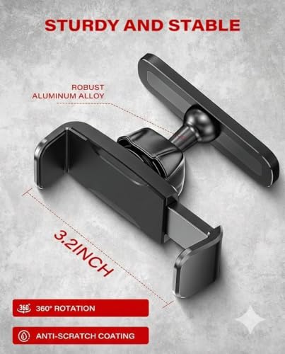 Image of REWOP Multipurpose Magnetic Mobile Phone Holder for Gym, Office, Kitchen for Influencers Accessories Compatible with All Smartphones (Clamp)