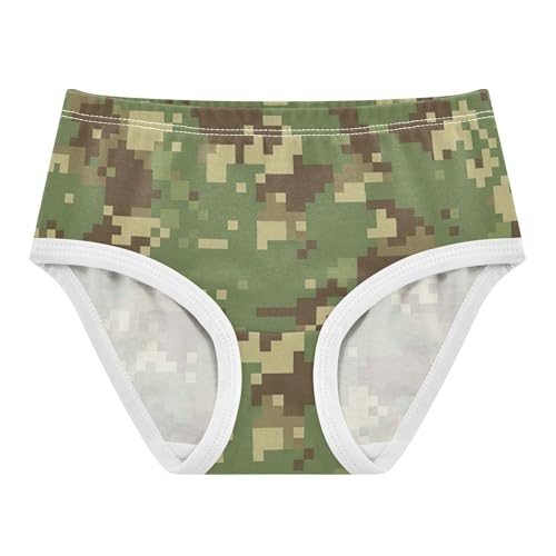 Camouflage Green Beige Brown Little Girl Panties Girls Underwear Toddlers Cotton Animal Briefs Girls Undies 2t