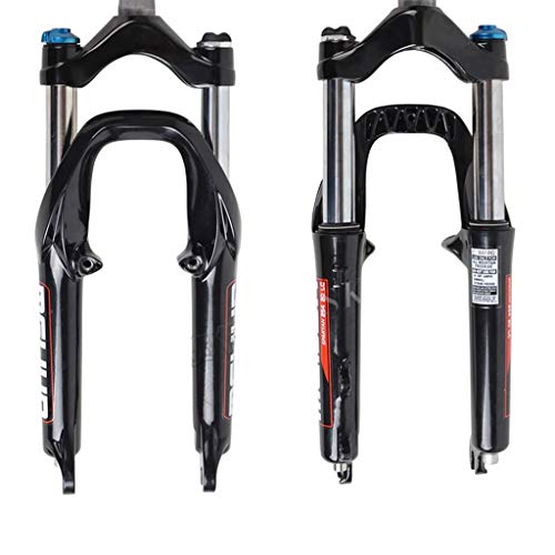 Mzp Bike Suspension Fork 20 Inch Tube Long 350Mm Folding Bicycle Hydraulic Fork Aluminum Alloy Shock Absorber Shoulder Control Lock Disc V- Brake 1-1/8" Travel 50Mm (Color : Black) #TOP2