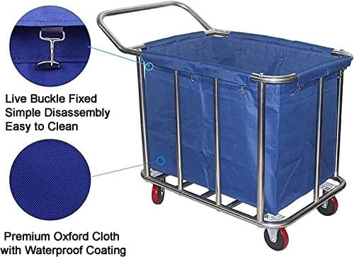 Wodoodporna torba zastępcza z tkaniny Oxford do prostokątnego wózka na pranie 400 l, zdejmowane rozwiązanie do przechowywania do użytku komercyjnego, idealna do łatwego transportu