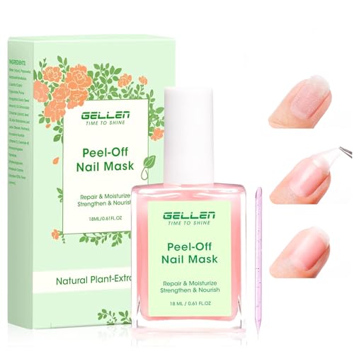 GELLEN 18ml Peelable Nail Strengthener Mask, Air Dry, Rose Scent