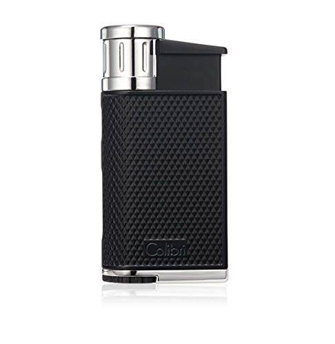 Colibri EVO Angled Single Jet Flame Refillable Butane Torch Lighter, Windproof, User-Friendly with Pachmayr Grip, Blue Fuel Window and Adjustable Flame - Sleek Design (Chrome)