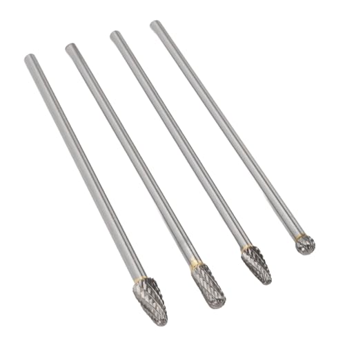 Juego de 4 fresas rotativas de carburo de tungsteno de 6mm miniatura 4