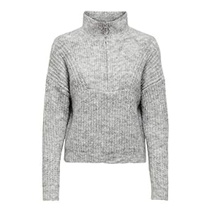 ONLY Vrouwelijke gebreide trui met ritssluiting