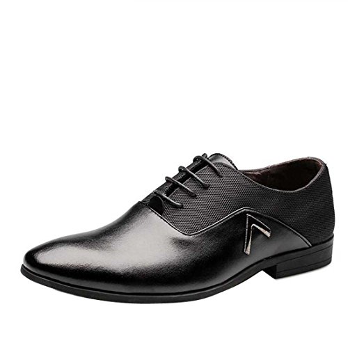 Chaussures Wenjhen Homme formelle à lacets finis les pieds douloureux en UK8.5 noir