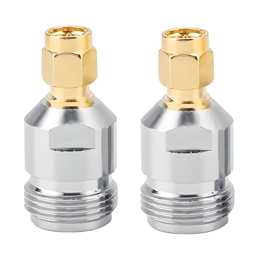 Yuuga Adattatore Coassiale Da N Maschio A SMA Femmina - 2 Pezzi, 50Ω, 0-6GHz