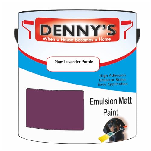 Premium Interior Wall & Ceiling Emulsion Paint – Plum Lavender Purple – Rich Matt Finish, Durable & Washable, Low Odour, Ideal for Living Rooms, Bedrooms & Hallways (500ML Tin)