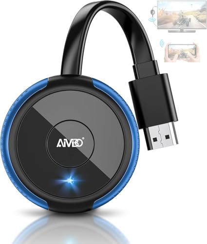 AIMIBO 4K Wireless Display Adapter Plug & Play HDMI Dongle 5G for TV/Monitor/Projector Supports iOS/Android/Windows/Mac AirPlay/Miracast/DLNA Cast Phone/Tablet/Laptop to Screen