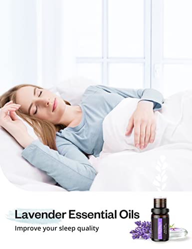 Aosno Essential Oil Top 12*5Ml Pure Aromatherapy Oils Massage Oil, Lavender, Peppermint, Eucalyptus, Frankincense, Lemon, Cinnamon, Rosemary, Lemongrass, Tea Tree, Sweet Orange, Bergamot, Ylang Ylang #TOP5